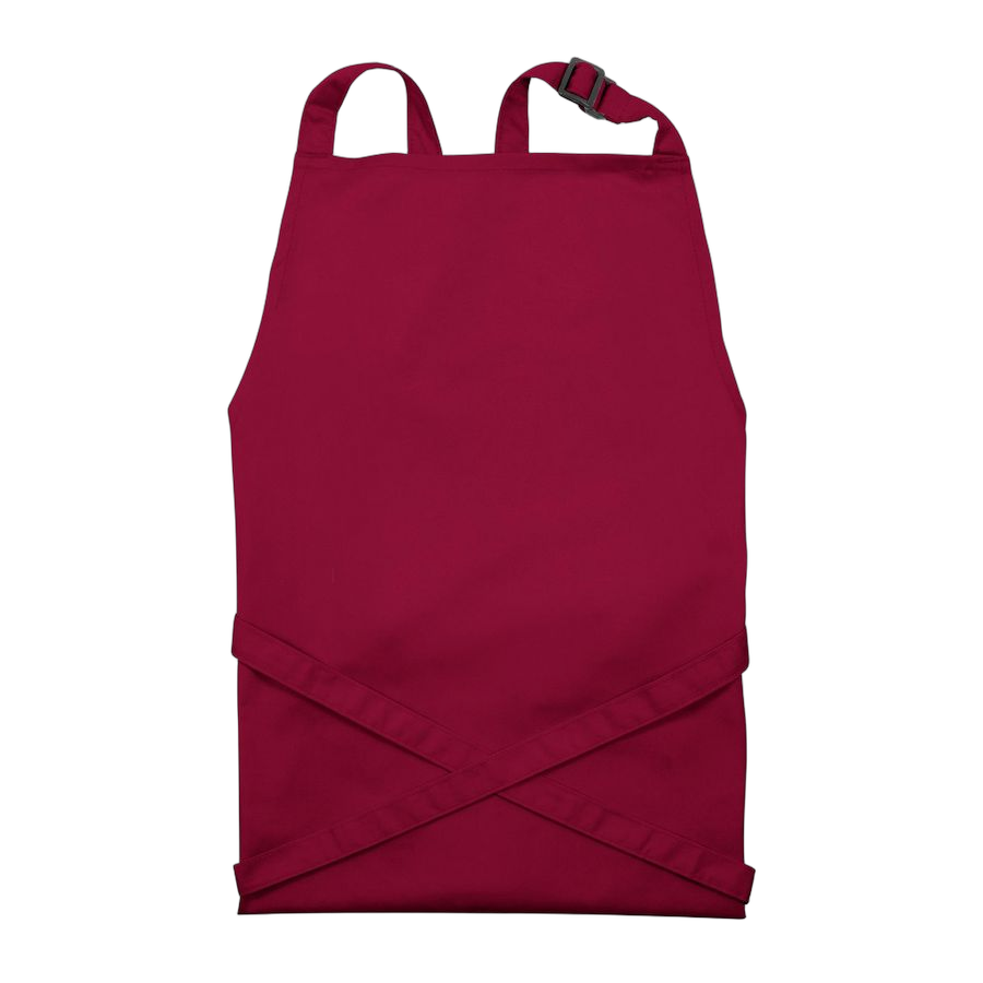 Burgundy Recycled Bib Apron